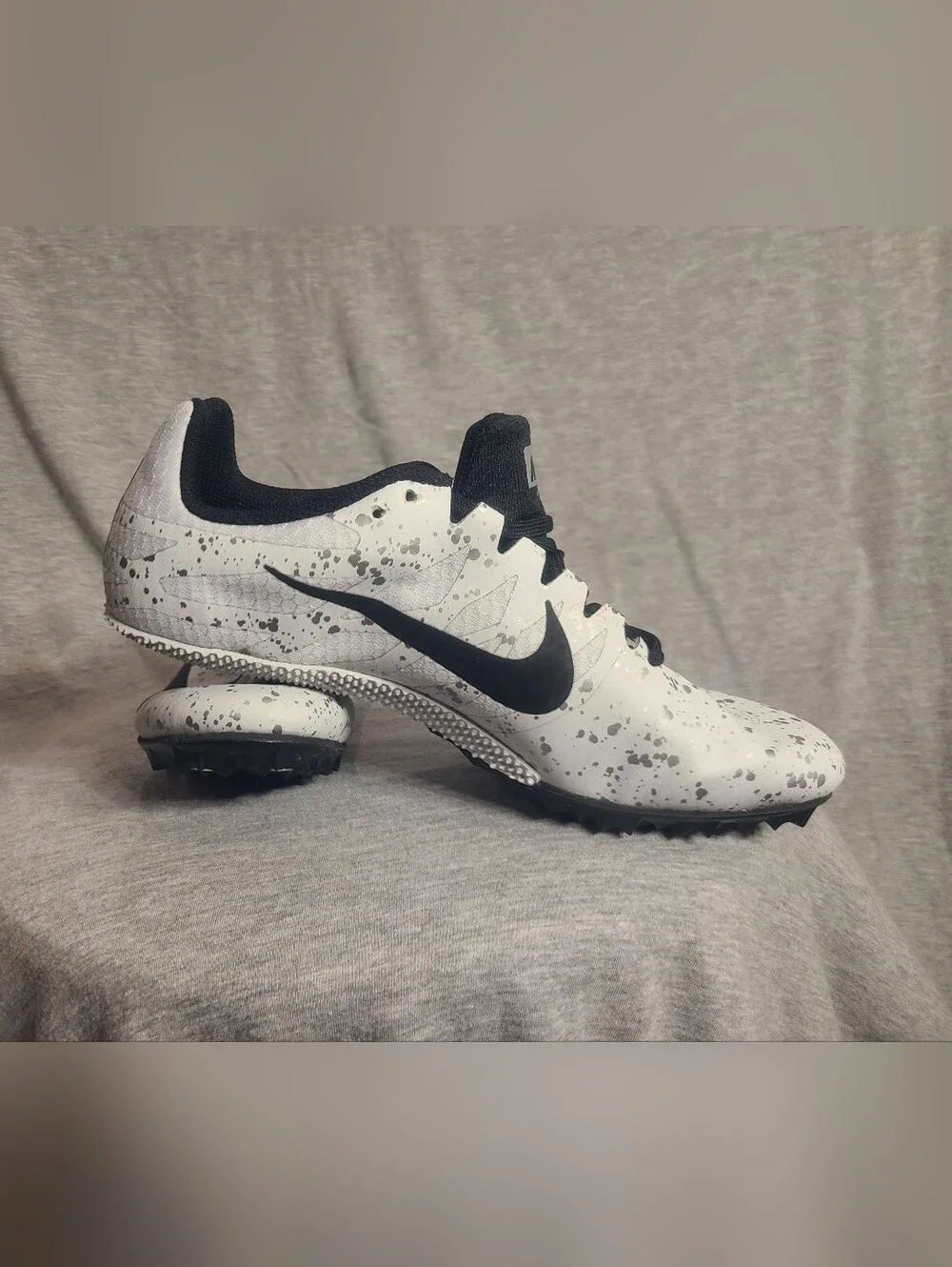 Nike Zoom Rival S 9 Track Spikes Pure Platinum Black 907564-005 Men’s Size 7.5